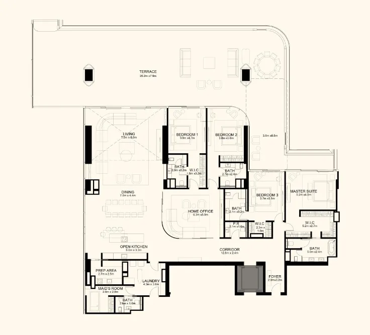 Omniyat Orla Dorchester Collection floor plan