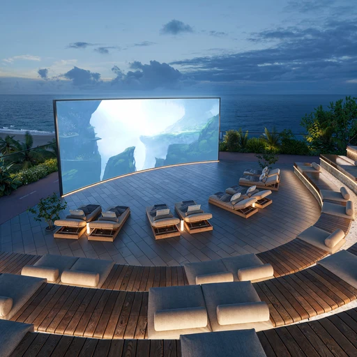 Outdoor Cinema amenity image at Elle Residences