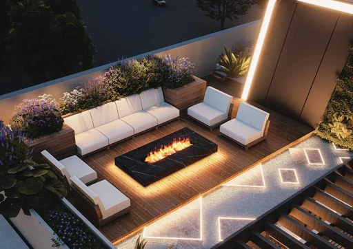 Outdoor Firepit Lounge amenity image at Park Residency