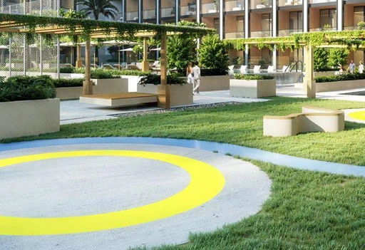 Outdoor Lounge Areas amenity image at Binghatti Elite