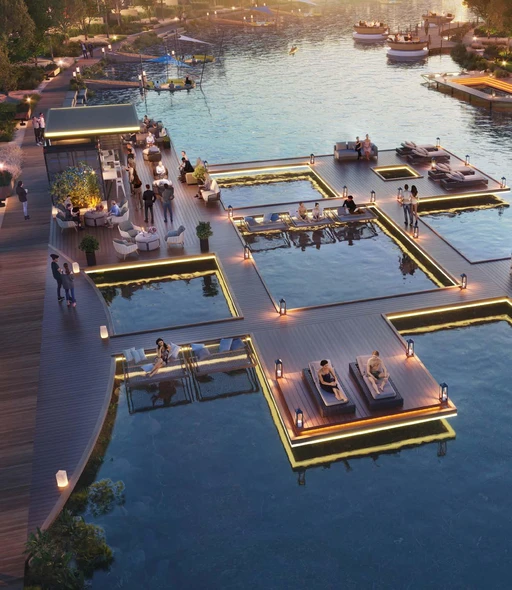 Overwater Floating Decks amenity image at Damac Islands Phase 1 and 2