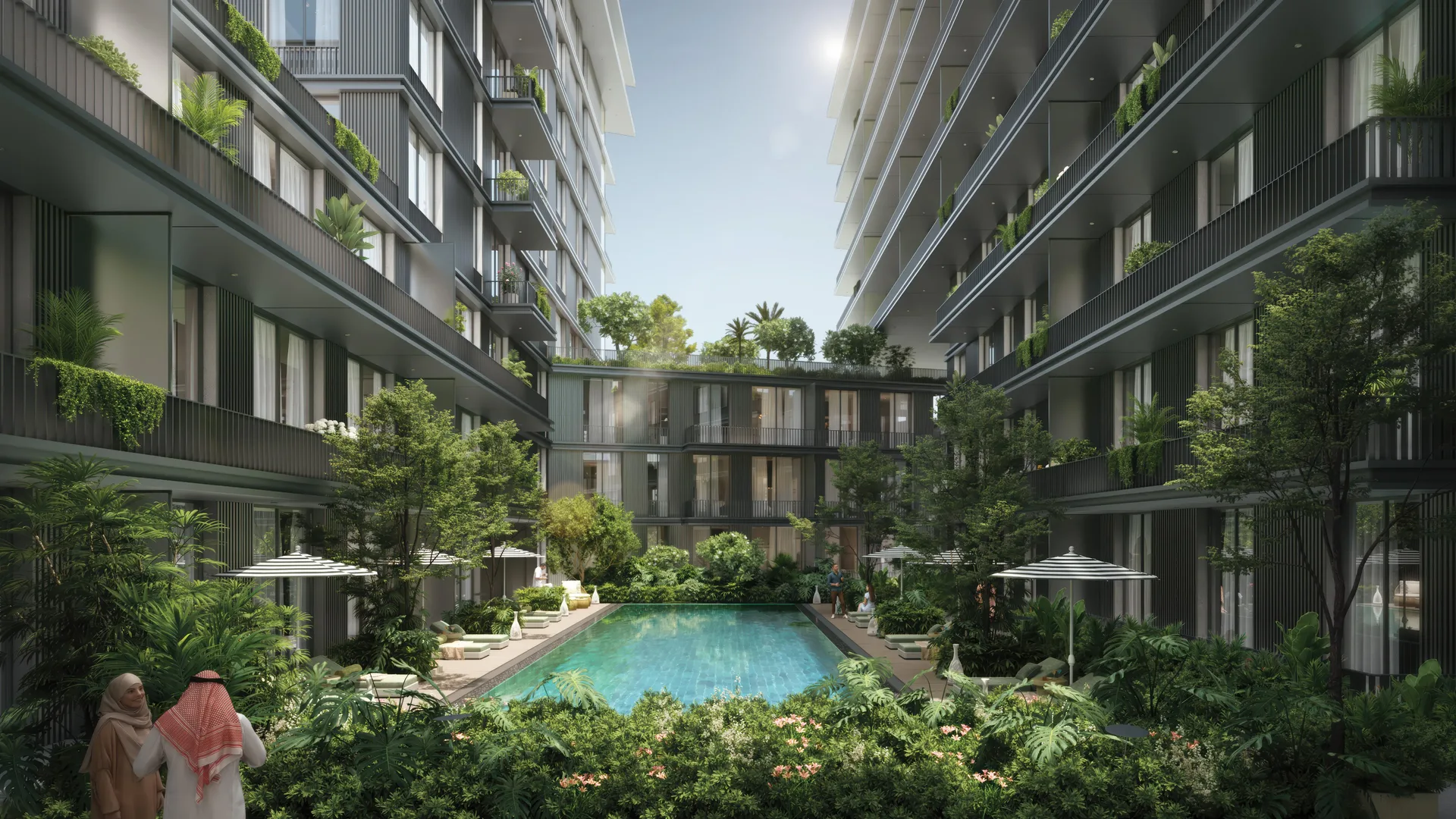 Exterior at Palace Residences Al Mamsha in Sharjah