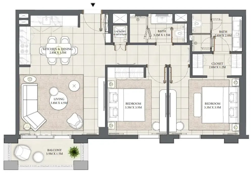 Emaar Palace Residences Creek Blue floor plan