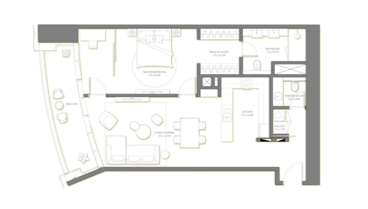 Nakheel Palm Beach Tower 3 floor plan