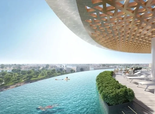 Panoramic Infinity Pool amenity image at Serenia District East Residences