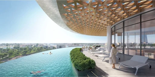 Panoramic Infinity Pool amenity image at Serenia District West Residence