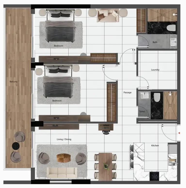 Heilbronn Properties Park Lane 2 by Heilbronn floor plan