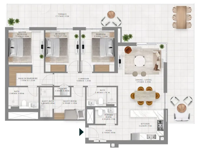 Emaar Park Lane floor plan