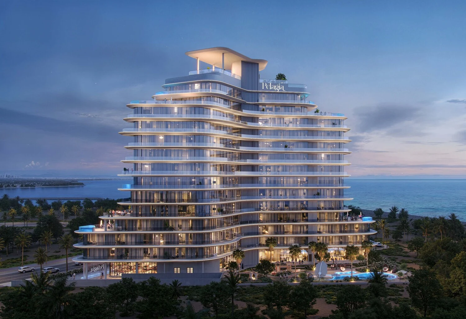 Pelagia amenities and resident facilities in Al Marjan Island, Ras Al Khaimah