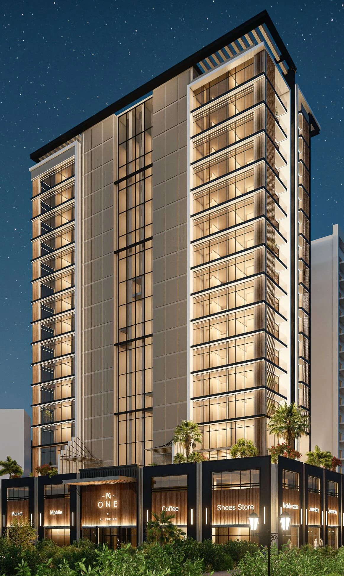 PG One apartments in Al Furjan, Dubai