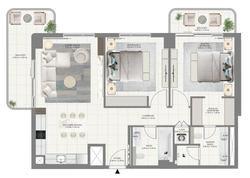 Emaar Pier Point floor plan