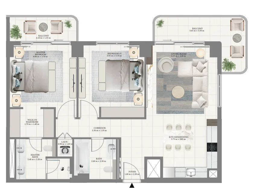 Emaar Pier Point floor plan