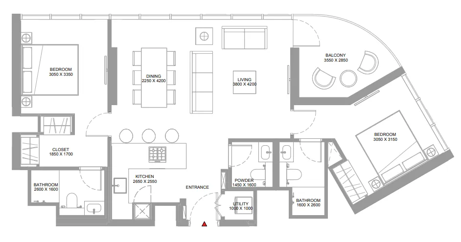 Sobha Pierside Marina Residences floor plan