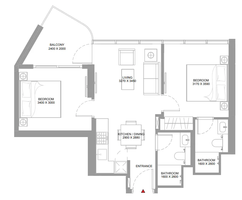 Sobha Pierside Marina Residences floor plan