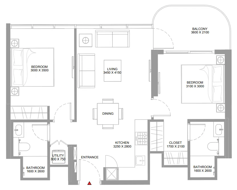Sobha Pierside Marina Residences floor plan