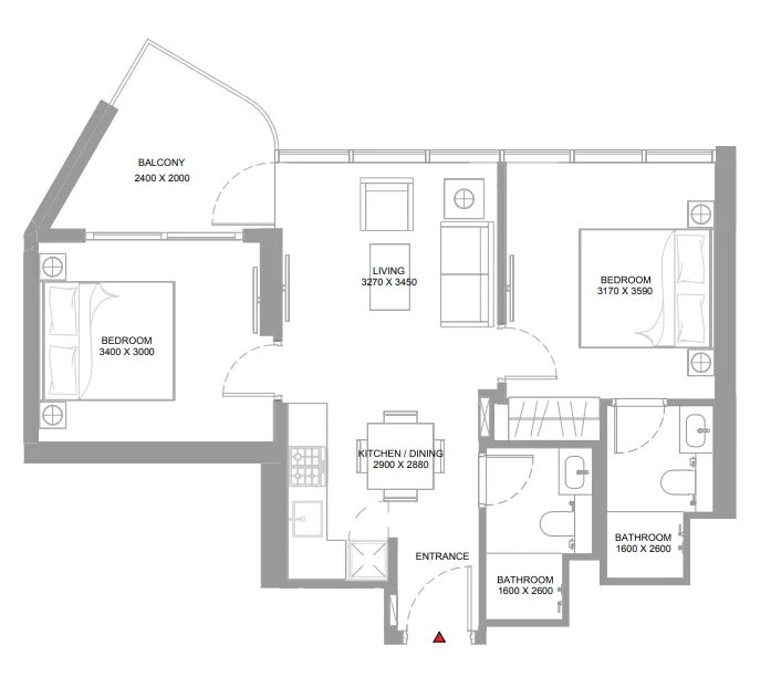 Sobha Pierside Marina Residences floor plan