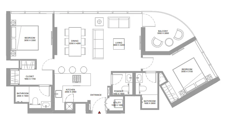 Sobha Pierside Marina Residences floor plan