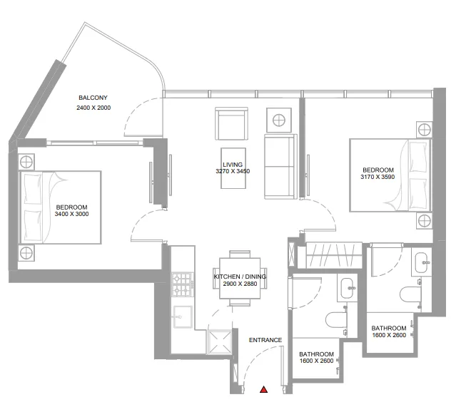 Sobha Pierside Marina Residences floor plan