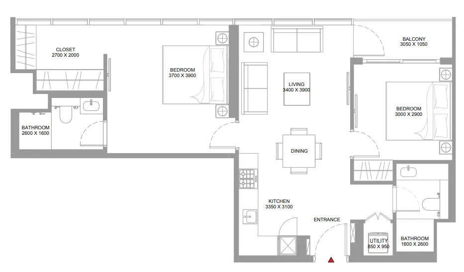 Sobha Pierside Marina Residences floor plan