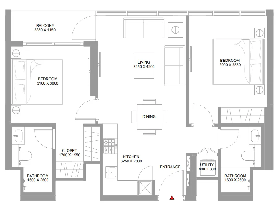 Sobha Pierside Marina Residences floor plan
