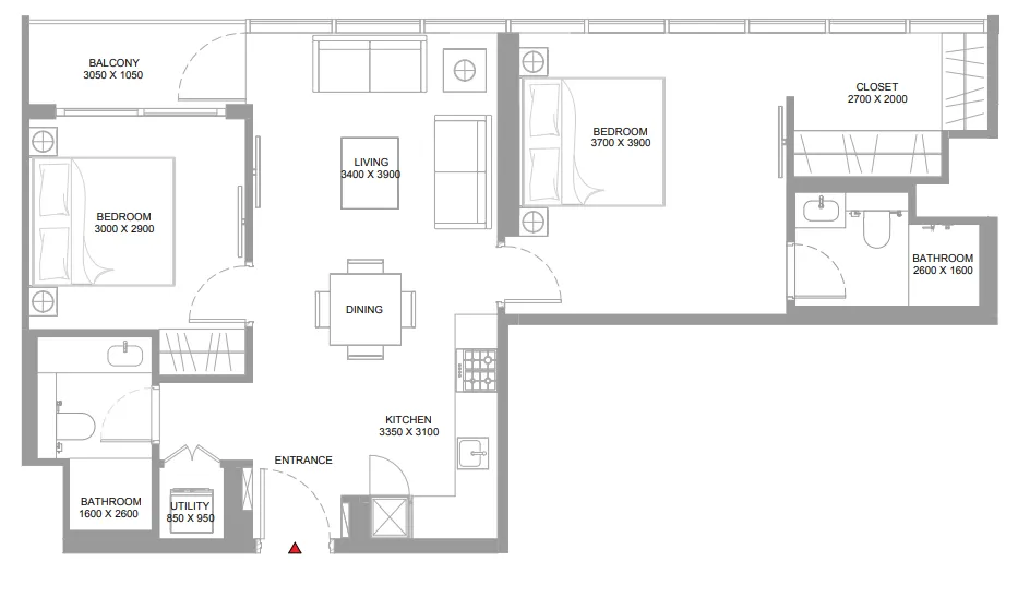 Sobha Pierside Marina Residences floor plan