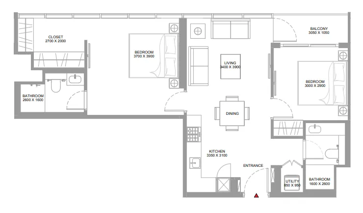 Sobha Pierside Marina Residences floor plan