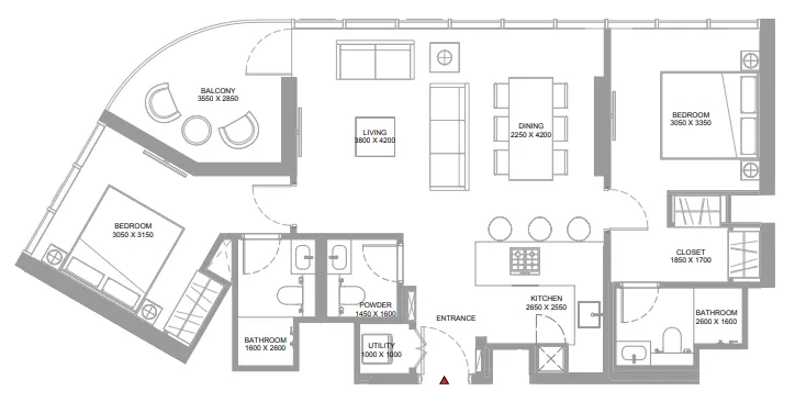 Sobha Pierside Marina Residences floor plan