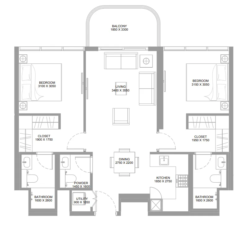 Sobha Pierside Marina Residences floor plan