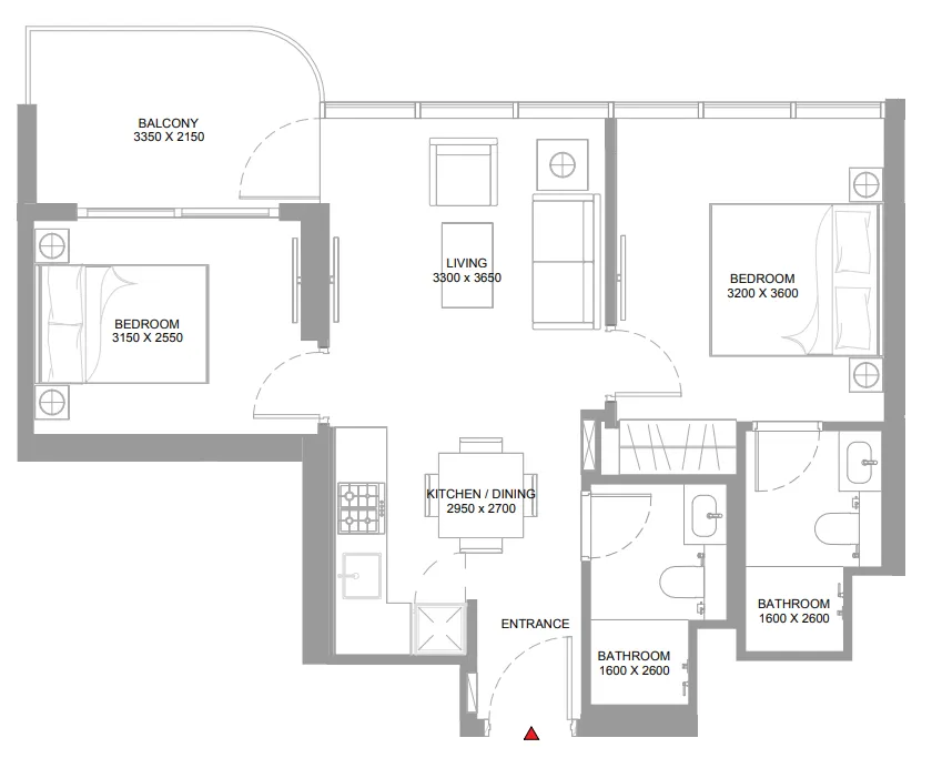 Sobha Pierside Marina Residences floor plan