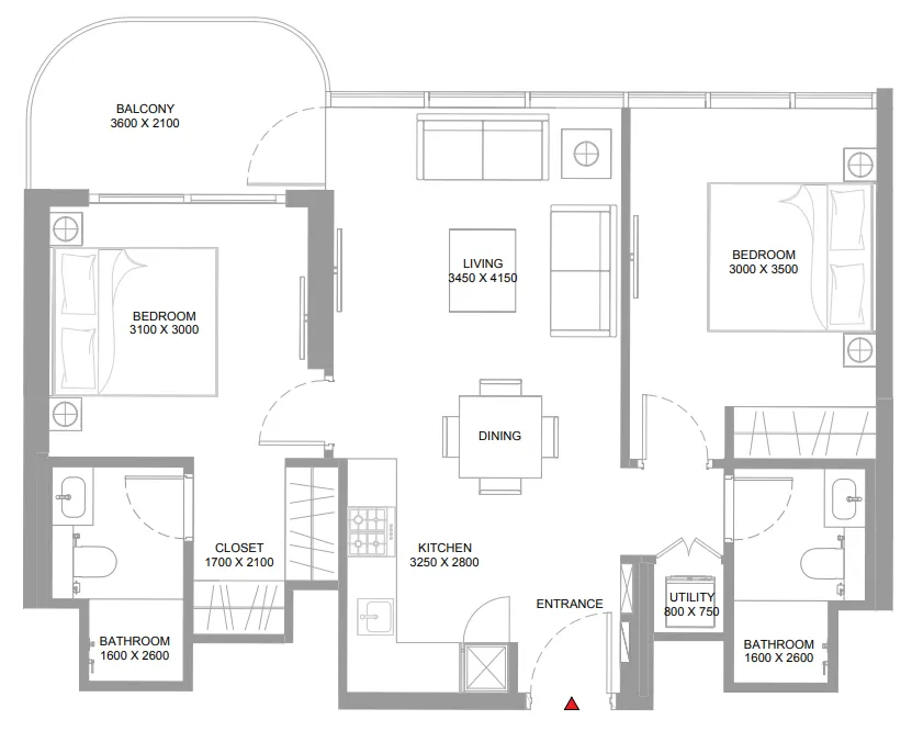 Sobha Pierside Marina Residences floor plan