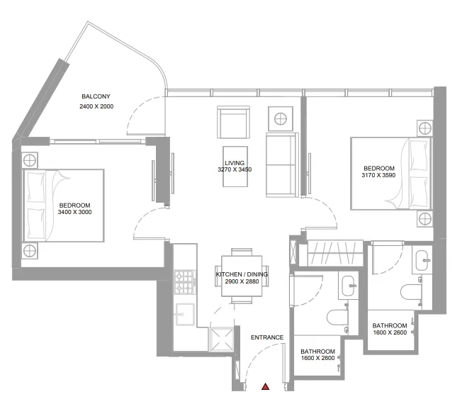 Sobha Pierside Marina Residences floor plan