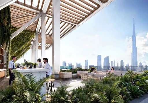 Pool Bar & Longe Area amenity image at Fairmont Residences Solara Tower