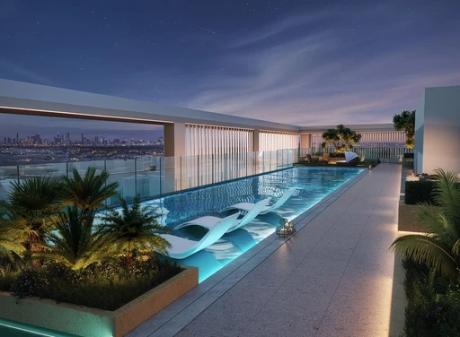 Pool Deck Area amenity image at Binghatti Pinnacle