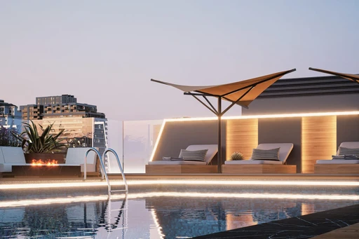 Poolside Lounge Deck amenity image at Park Residency