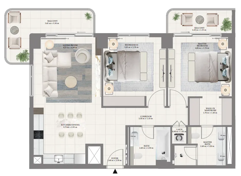 Emaar Porto View floor plan