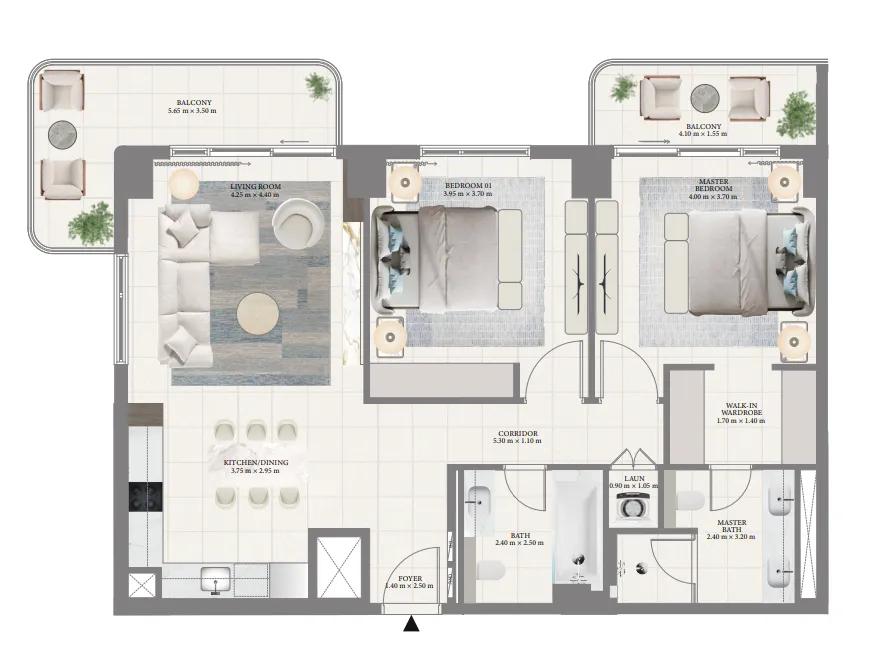 Emaar Porto View floor plan