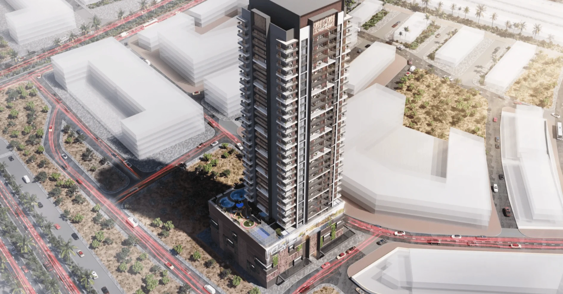 q gardens aliya jvc jumeirah village circle dubai project exterior Exterior at Q Gardens Aliya in JVC (Jumeirah Village Circle) Dubai