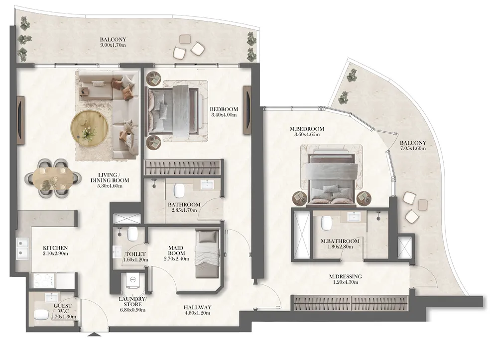 Royal Development Company Radisson Residences floor plan