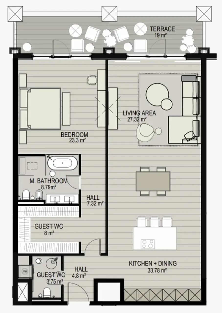 Emerald Palace Group Raffles The Palm Dubai floor plan