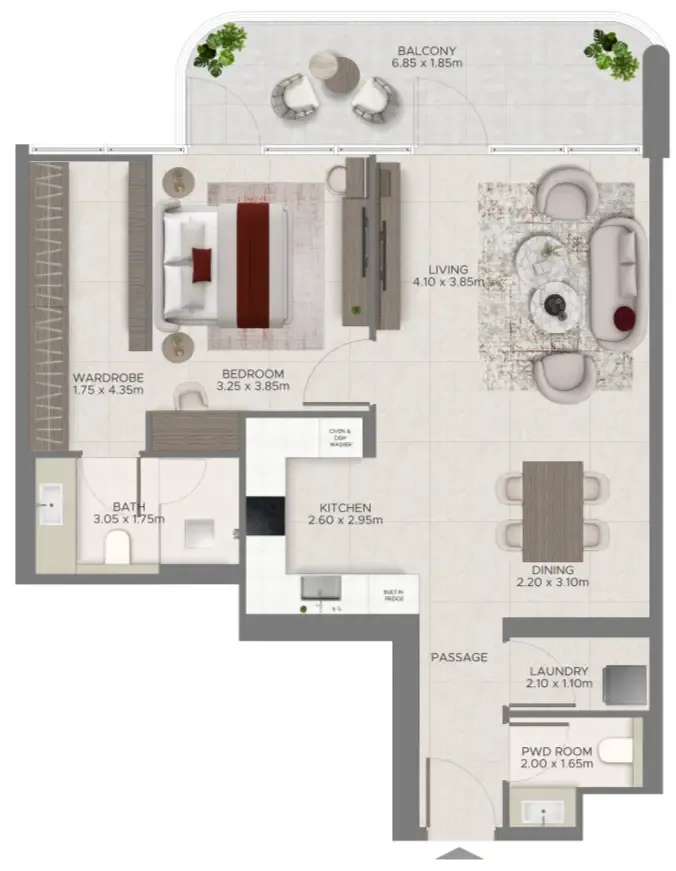 Grovy Developers Ramada Residences by Wyndham at Dubai Islands floor plan