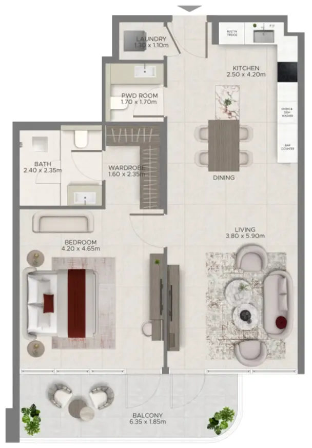 Grovy Developers Ramada Residences by Wyndham at Dubai Islands floor plan