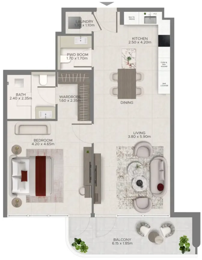 Grovy Developers Ramada Residences by Wyndham at Dubai Islands floor plan