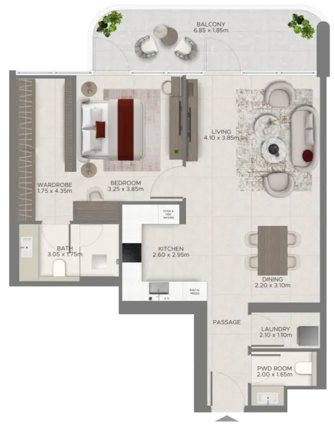 Grovy Developers Ramada Residences by Wyndham at Dubai Islands floor plan