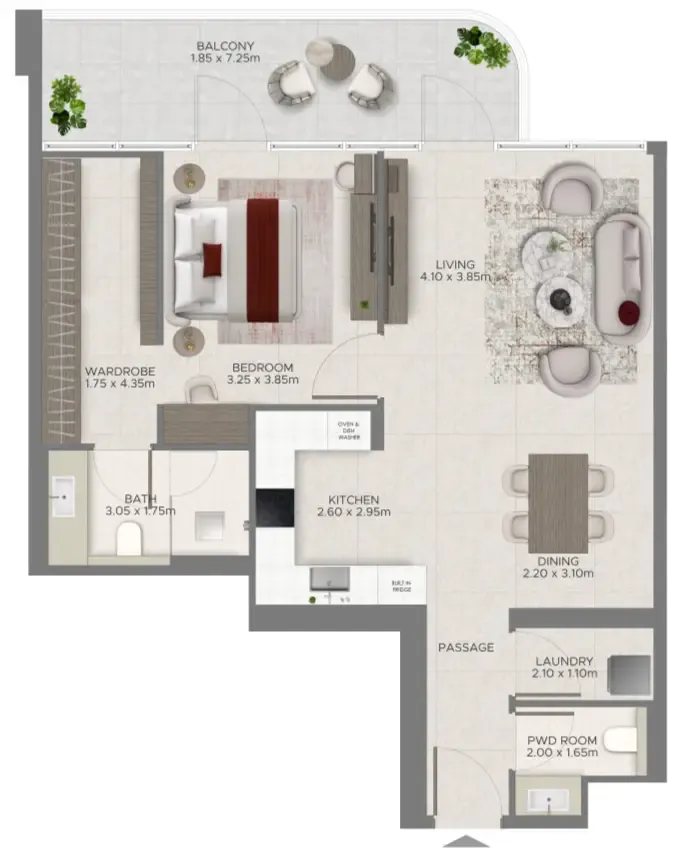 Grovy Developers Ramada Residences by Wyndham at Dubai Islands floor plan