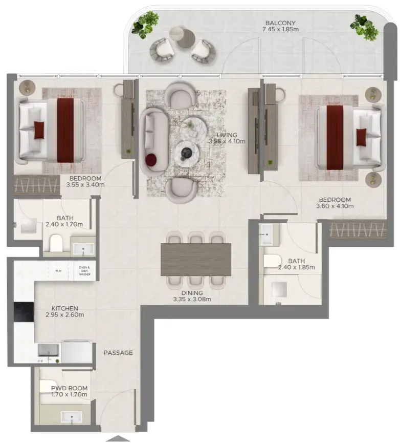 Grovy Developers Ramada Residences by Wyndham at Dubai Islands floor plan
