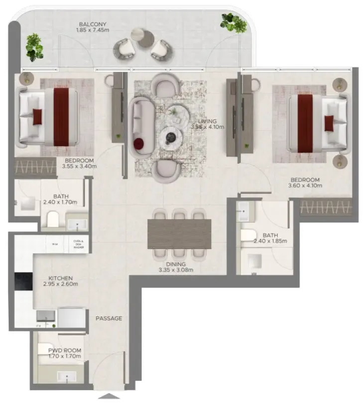 Grovy Developers Ramada Residences by Wyndham at Dubai Islands floor plan