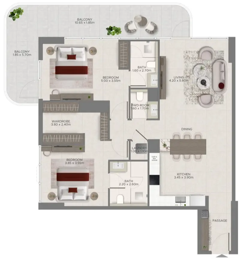 Grovy Developers Ramada Residences by Wyndham at Dubai Islands floor plan
