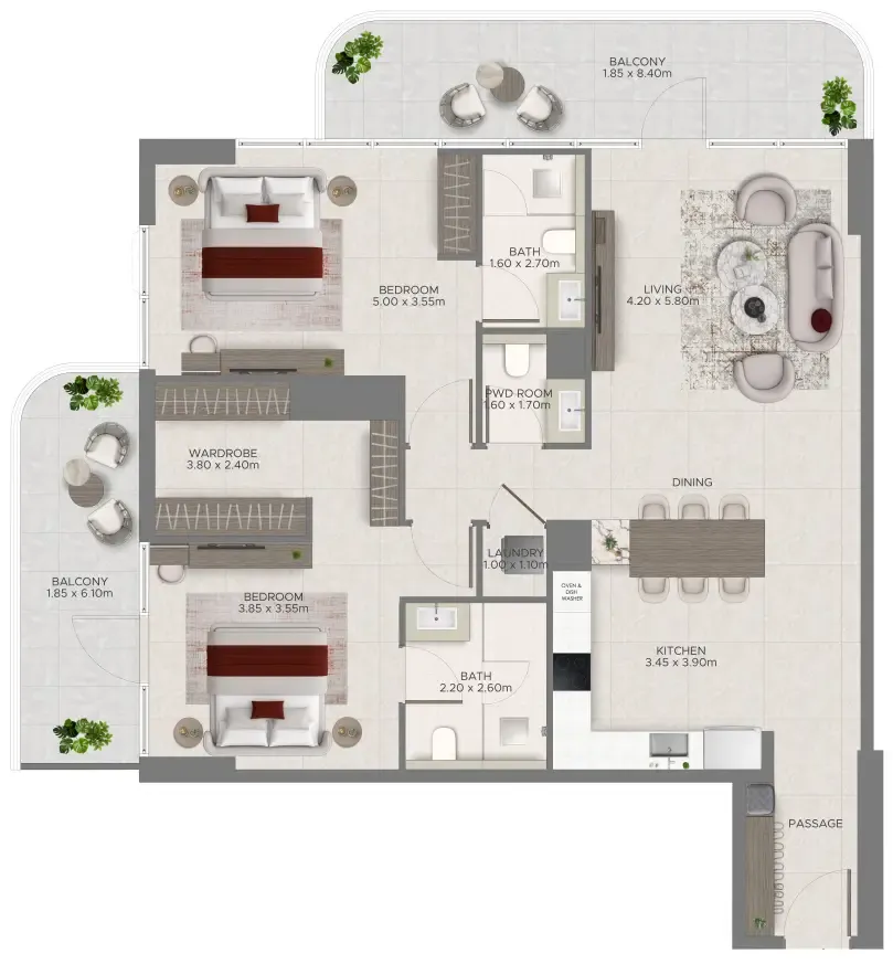 Grovy Developers Ramada Residences by Wyndham at Dubai Islands floor plan