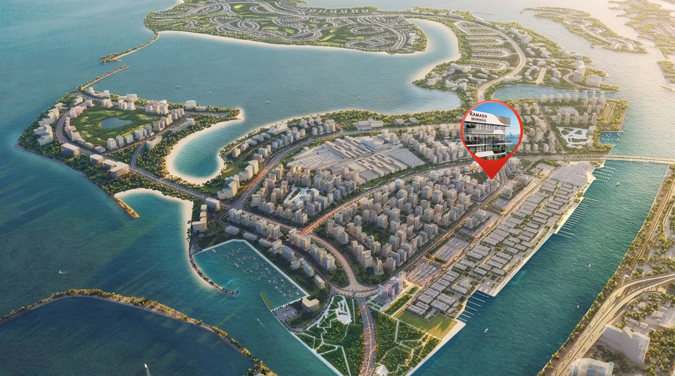 Grovy Developers Ramada Residences by Wyndham at Dubai Islands master plan