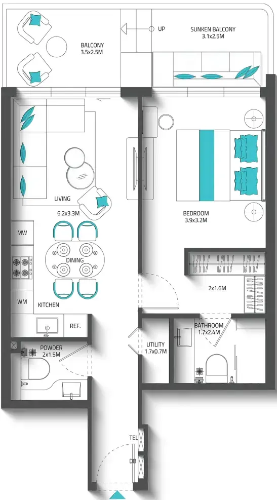 Reef Luxury Development Reef 996 floor plan